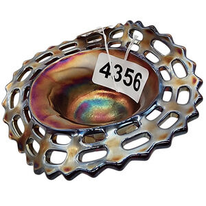 Vintage Fenton Red Open Edge Two Row JIP Hat Jack In Pulpit